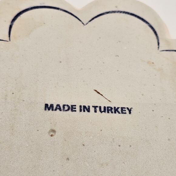 Vintage Turkish Trivet Pot Stand - Beautiful Hand Painted Ceramic Floral Tile - Picture 3 of 7